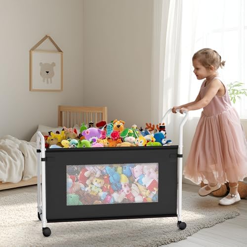 KEEGH Extra Large Toy Box for Kids, Heavy Duty Toy Storage Organizer, Black - Image 3