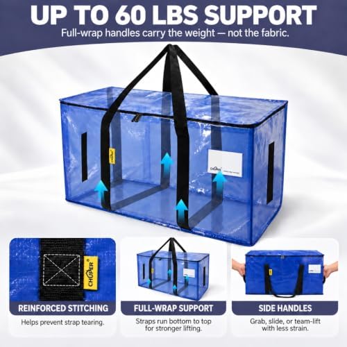 4 Pack Moving Bags Heavy Duty,Reusable Packing Bags for Moving - Image 4