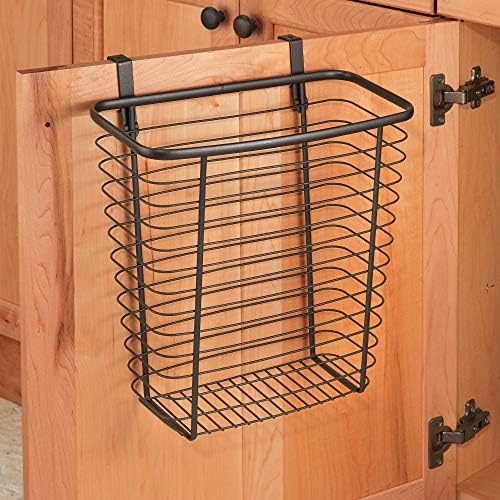 iDesign Steel Over-The-Cabinet Waste Basket or Storage Bin, The Axis Collection, 7.1" x 12.2" x 14.2", Bronze - Image 5