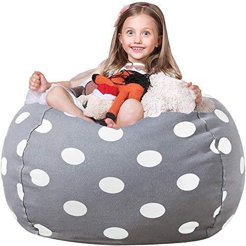 WEKAPO Stuffed Animal Storage Bean Bag Chair Cover for Kids by Wekapo