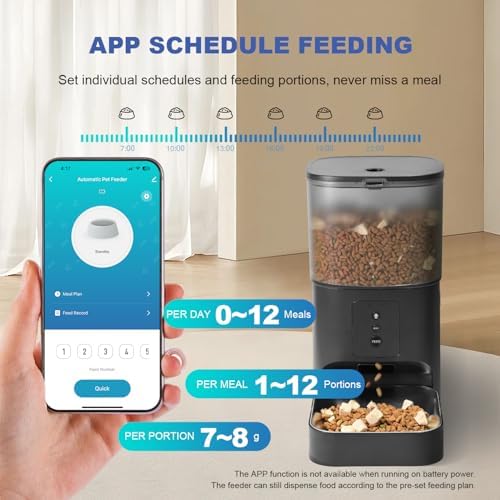 ANDOLL HOME Automatic Cat Feeder,4L Timed Cat＆Dog Dry Food Dispenser - Image 6