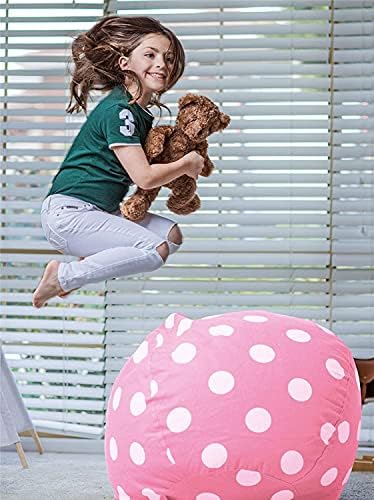 WEKAPO Stuffed Animal Storage Bean Bag Chair Cover for Kids - Image 7