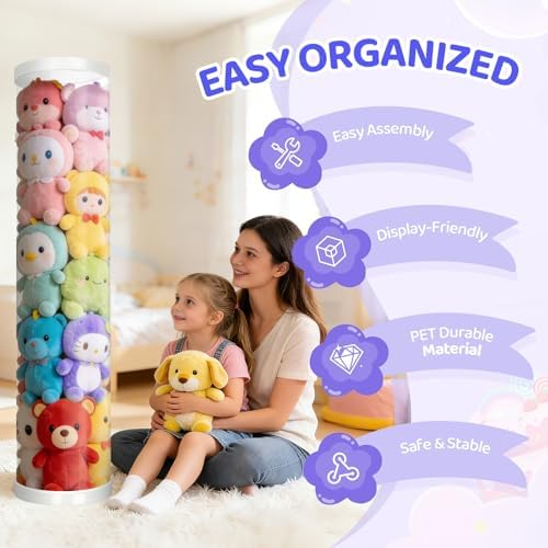 Stuffed Animal Storage Tube with Zipper, 47x11 Inch Large Capacity - Image 5
