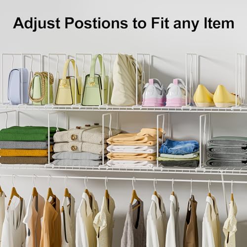 SortNStore Wire Shelf Dividers for Closet: Tall 10.6in x Deep 12in, 16 Pack - Image 6