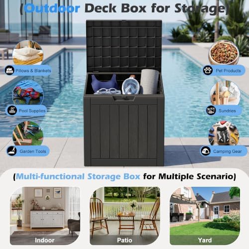 Outdoor Storage Box Waterproof, 32 Gallon Deck Box for Patio Storage - Image 3