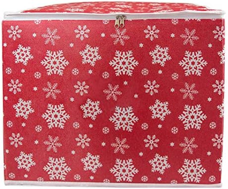 DII Christmas Ornament Storage Box with Dividers, Holds 75, 16x16x13 - Image 4