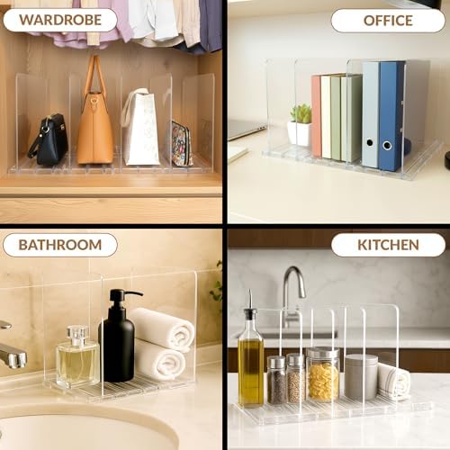 Adjustable Bag & Purse Organizer for Closet | Clear Shelf Dividers for Closet Organization, Vertical Handbag Separator for Sweater, Shirts & Clutches, Perfect for Bedroom, Living Room, Home - Image 6