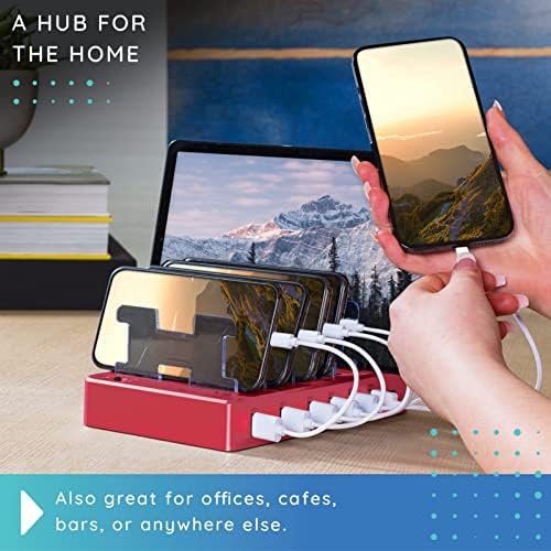 Fast Charging Station for Multiple Devices, 6-Port Multi USB Charging Dock - Image 5