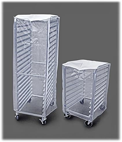 New Star Foodservice Commercial-Grade Clear Plastic Sheet Pan/Bun Pan Rack Cover, 20-Tier, 28" L x 23" W x 61" H - Image 4