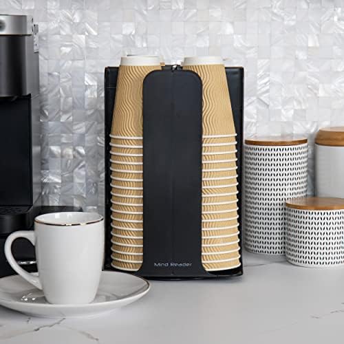 Mind Reader Cup and Lid Carousel, Countertop Org, Coffee Bar, Beverage Cup Holder, Plastic, 7.75"L x 7.75"W x 11.5"H, Black - Image 6