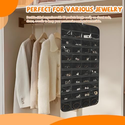80 Pockets Hanging Jewelry Organizer - Image 5