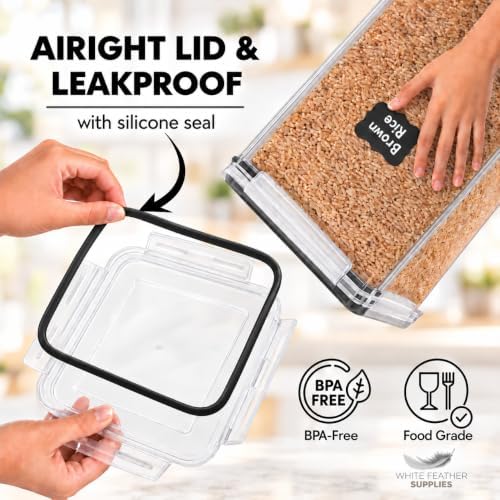 2 PC [7 Qt/ 6.5L/ 220 Oz] Large Flour Storage Containers with Airtight Lids - Image 6