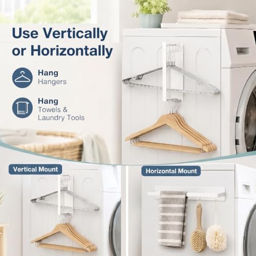 Magnetic Hanger Organizer for Washing Machine & Closet Laundry Room, Hanger Storage Rack Stacker - Image 4