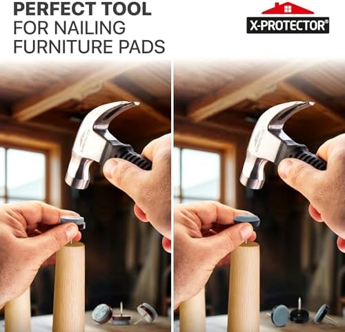 X-Protector Nail-On Furniture Pads Hammer - Small Magnetic Claw Hammer - Image 3