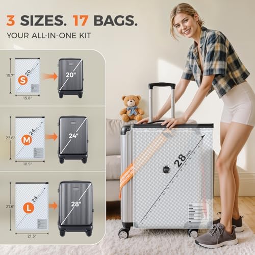 Nicetree 17-Pack Vacuum Bags for Travel with Rechargeable Pump, 3 Sizes - Image 4