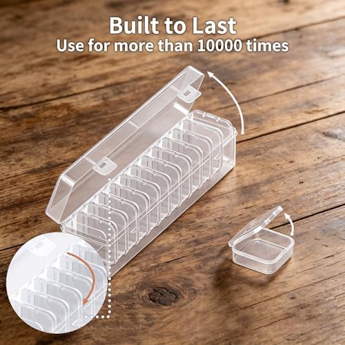 Bead Organizer Box, 13 Pcs Compartments Clear Plastic Storage Containers Set for Bracelet Making DIY, Jewelry, Small Parts - Image 3