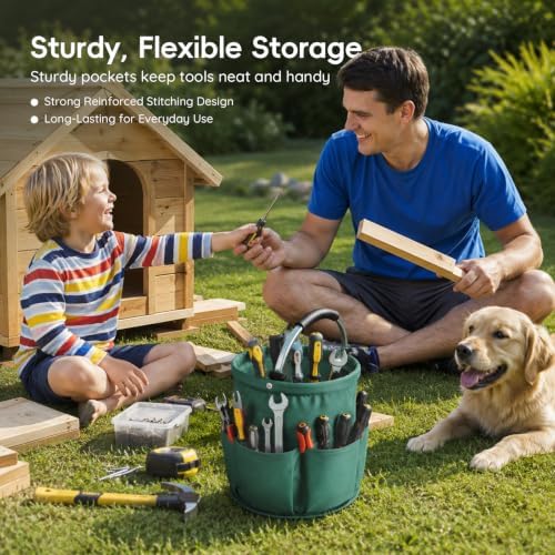 Cleaning Caddy with Handle,Cleaning Supplies Organizer Bucket - Image 3