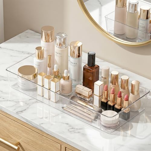 Manalete 14 Pcs Plastic Drawer Organizer with 2 pcs 15"x6" Vanity Organizer - Image 4