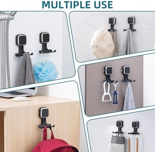 TAILI Powerful Suction Cup Razor Holder for Shower Wall 2 Pack, Black - Image 5