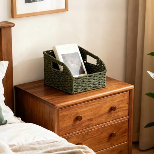 Pantry Baskets for Organizing,Wicker Storage organizers,3Pack,Green - Image 5