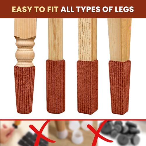 Chair Leg Socks 16/24/32 Pcs Brick Furniture Leg Covers Floor Protectors - Image 5