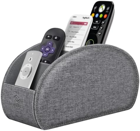 FINTIE Remote Control Holder with 5 Compartments Vegan Leather by Fintie