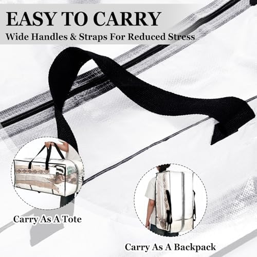4 Pcs Large Clear Yarn Storage Bags Yarn Storage Organizer 24 Gallon - Image 3