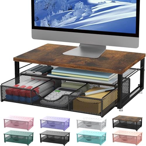 gianotter Computer Monitor Stand Riser with Drawer by gianotter
