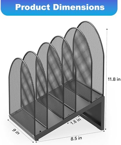gianotter Desktop File Organizer with 5 Compartments - Image 4