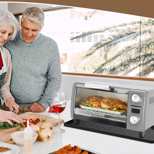 Silicone Heat Resistant Mat For Air Fryer-18''x15''x0.5''Perfect for Ninja,Cosori,Chefman and Most Air Fryers Bottom Silicone air fryer accessories-Protects Countertops From Damage and Scratches - Image 4