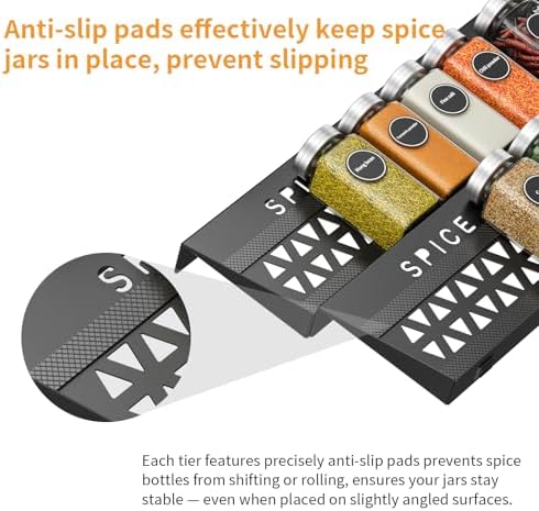 RCHYFEED 4 Pack Spice Drawer Organizer (Need 3.5" Deep Drawer) - Image 3