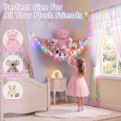 Stuffed Animals Hammock with Remote Control Toy Net Room Decor Storage - Image 5
