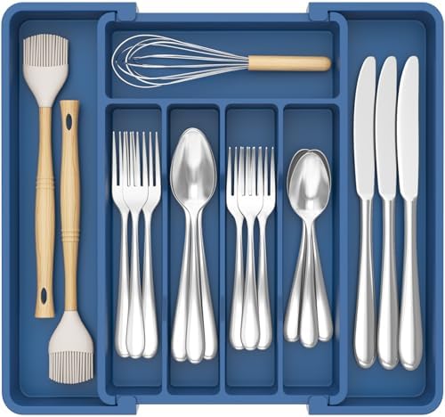 Lifewit Expandable Silverware Drawer Organizer, Kitchen Utensil Tray by Lifewit