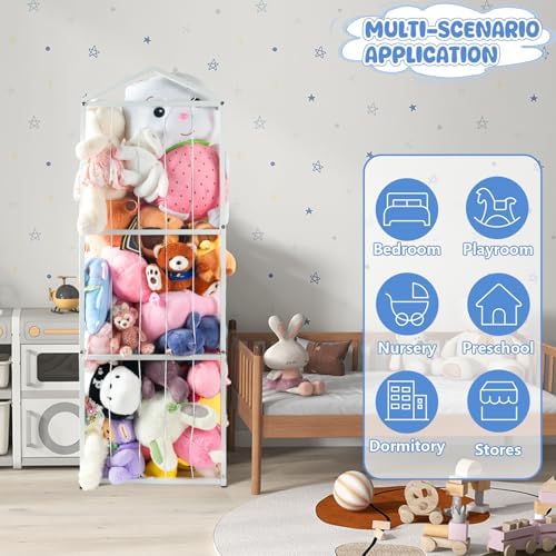 NomNest Metal Stuffed Animal Storage Zoo, Large Stuffy Storage for Kids - Image 6