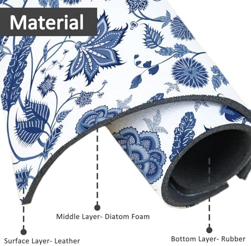 15" X 5.5" Kitchen Sink Splash Guard Faucet Mat Floral Super Absorbent Fast Drying Faucet Guard & Draining Mat Sink Splash Guard Behind Faucet for Kitchen, Bathroom - Image 4