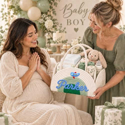 Personalized Diaper Caddy Organizer Custom Baby Storage Basket - Image 3