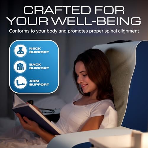 Kolbs Wedge Reading Pillow, Cushion with Arms for TV, Books, Nursing, Back - Bed Pillow for Sitting Up in Comfort, Plush Backrest Pillow. Sit Up in Comfort - Image 2