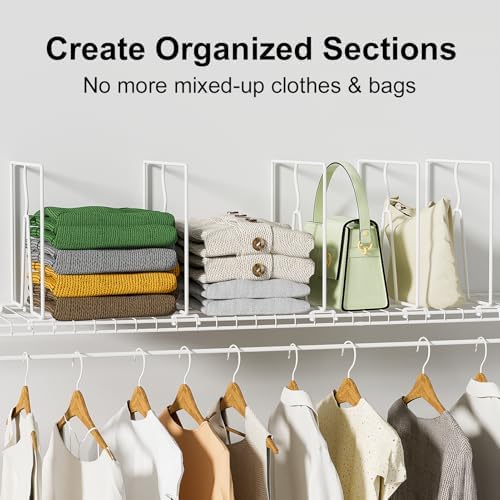 SortNStore Wire Shelf Dividers for Closet: Tall 10.6in x Deep 12in, 16 Pack - Image 3