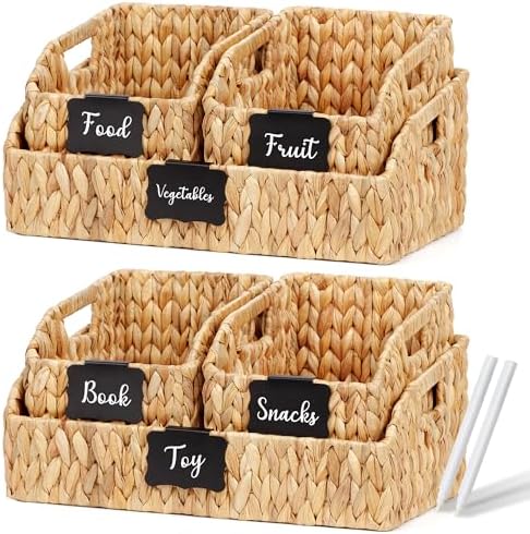 Pantry Baskets for Organizing,Storage Organizers,3Pack,Natural 2Set by STYLAVE