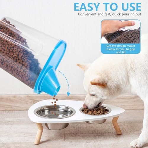 SenseYo 3 Pack 2lb 2.5L Pet Food Storage Container with Measuring Cup BPA Free for Small Dog, Cat, Bird (Blue Pink Green) - Image 4