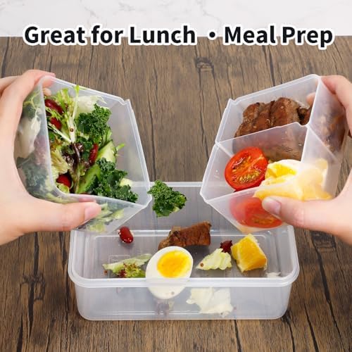KIGI Food Storage Containers for Meal Prep & Lunch, 4.7 Cup 3 Pack 12-Piece - Image 4