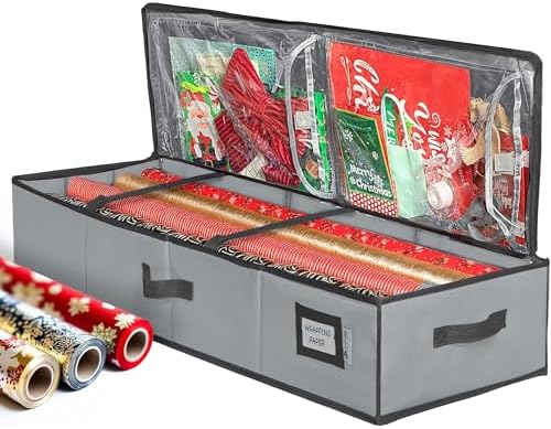 HOLDN’ STORAGE Premium Wrapping Paper Storage Container, Grey by HOLDN%E2%80%99STORAGE