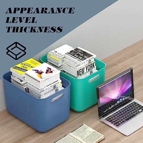 OWill 4-Pack 22L Plastic Storage Bins and Baskets for Efficient Home Classroom Organization – Multiple Colors containers for Kitchen, Cupboard Box, Bathroom Organizer on Shelves and Tubs - Image 7