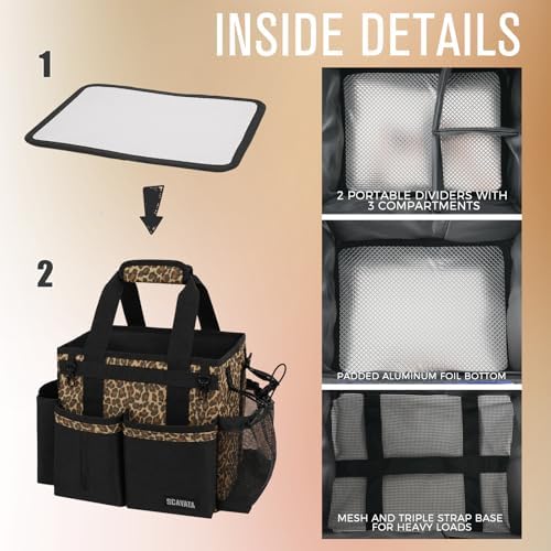 SCAVATA Compact Wearable Cleaning Caddy with Handle & Shoulder Straps - Image 4