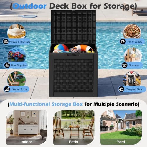 Outdoor Storage Box Waterproof, 31 Gallon Deck Box for Patio Storage - Image 3