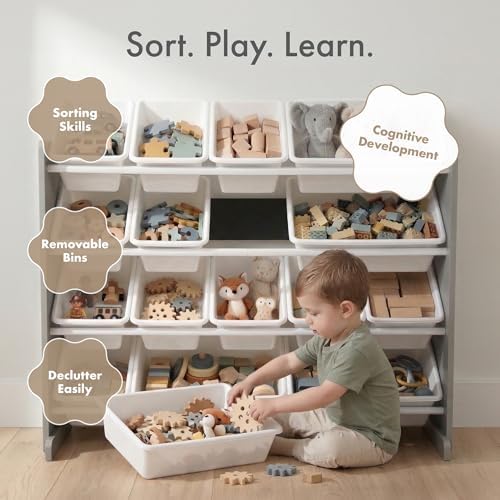 Humble Crew Kids Toy Organizer with 16 Bins, 4 Tier Storage for Playroom - Image 6