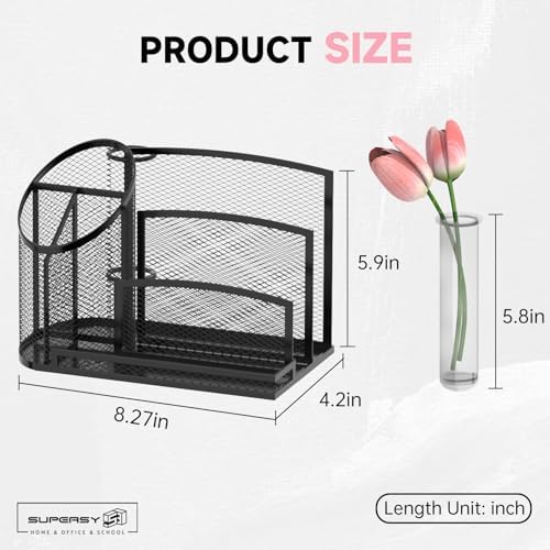 Mail Organizer Countertop for Desk, Mail File Holder with 3-Slot, Designer - Image 2