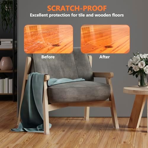 BAIPOK 36Pcs Square Chair Leg Floor Protectors for Hardwood Floors - Image 5