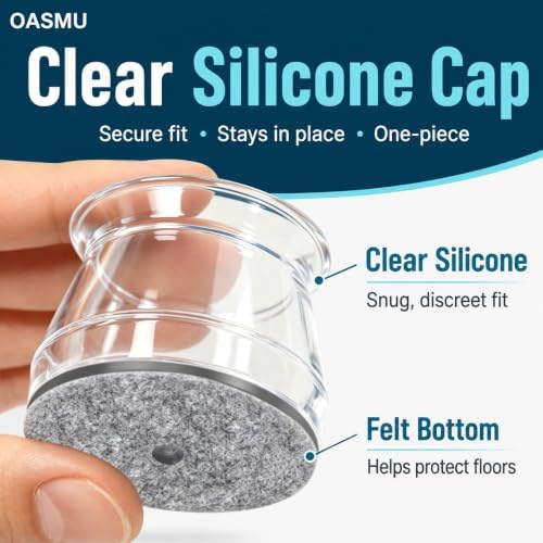 OASUM 32 Pcs Chair Leg Floor Protectors for Hardwood Floors, Silicone Large - Image 6