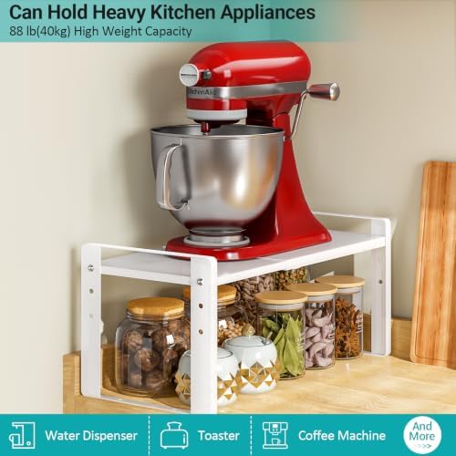 2 Pack Width Expandable Kitchen Cabinet Organizer Shelves - Image 6